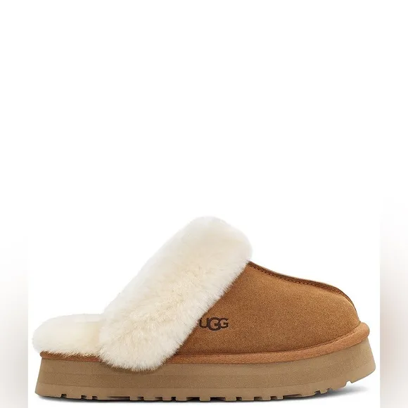 NEW!!! Women’s UGG Discquette Chestnut Suede Slippers Mule Size 5M