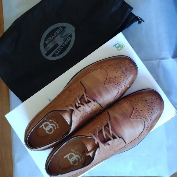 New Yorta Tan Men's classic Oxford wing tip Gravity Defyer Dress Shoes