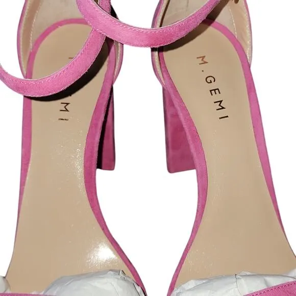 NIB M. Gemi The Pilone 90mm Suede Sandals, 41