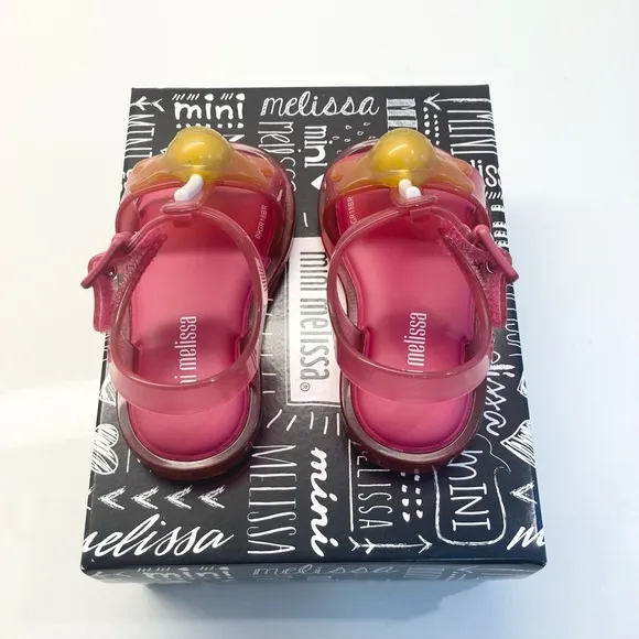 NIB! MINI MELISSA Pink Lollipop Shoes Size 5