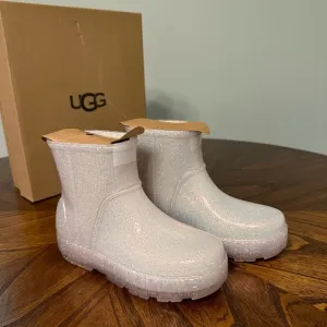 NIB UGG Drizlita Glitter Women's Waterproof RainSnow Boots in Glitter Glam