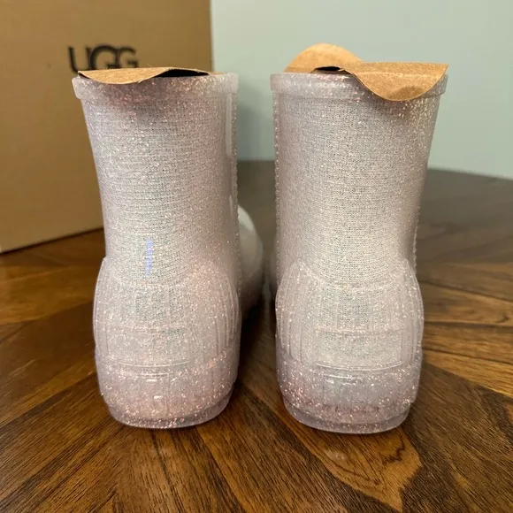 NIB UGG Drizlita Glitter Women's Waterproof RainSnow Boots in Glitter Glam