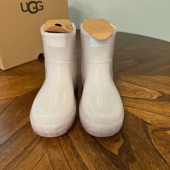 NIB UGG Drizlita Glitter Women's Waterproof RainSnow Boots in Glitter Glam