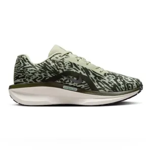 NIB Women’s Nike Winflo 11 Road Running Shoes, Olive Aura Animal Print
