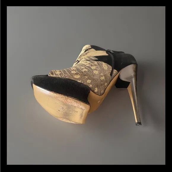 Nicholas Kirkwood Snakeskin Platform Boots Shoes 39.5 US 9 Avant Garde Amazing!