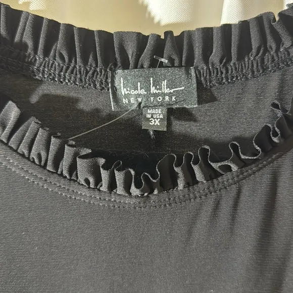 Nicole Miller Black Sleeveless Dress Size 3X NWT