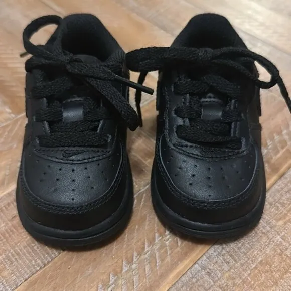 Nike Air Force 1 Low Rise Triple Black Sneakers Shoes