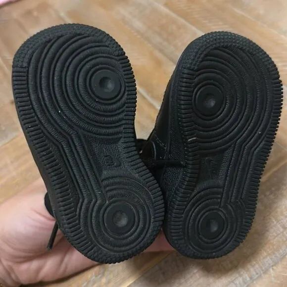 Nike Air Force 1 Low Rise Triple Black Sneakers Shoes