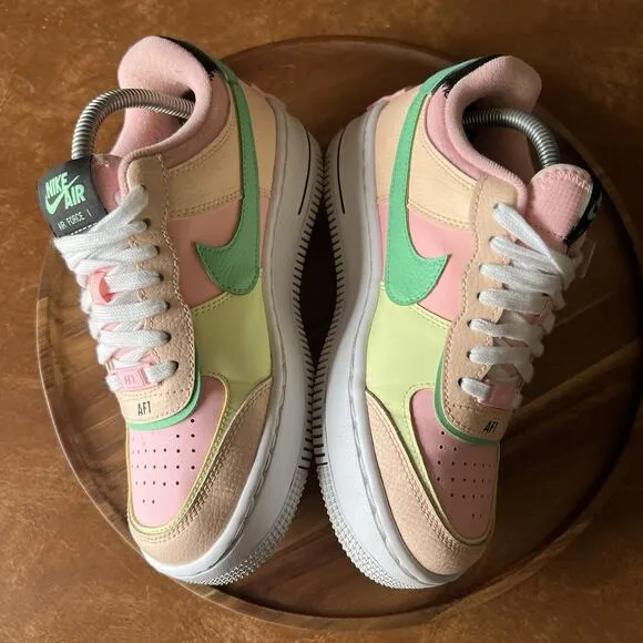 Nike Air Force 1 Shadow Arctic Punch Barely Volt W Shoes Sneakers Women's 5.5