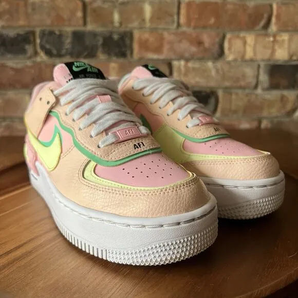 Nike Air Force 1 Shadow Arctic Punch Barely Volt W Shoes Sneakers Women's 5.5
