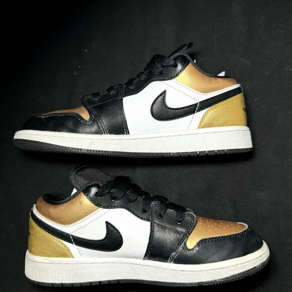 Nike Air Jordan 1 Low GS Gold Toe 2019 Men's Shoes - Size 4.5