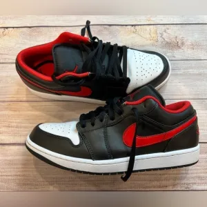 Nike Air Jordan 1 Low 'White Toe' Sneakers Shoes Black Red Men's 11 Bred Panda