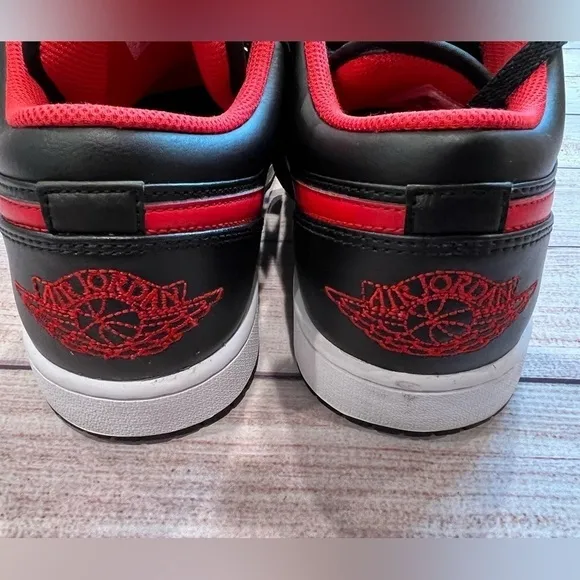 Nike Air Jordan 1 Low 'White Toe' Sneakers Shoes Black Red Men's 11 Bred Panda