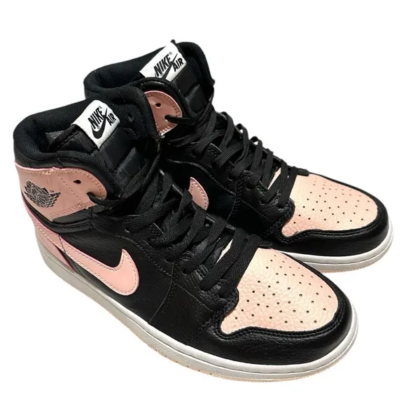 Nike Air Jordan 1 Retro High Black Crimson Tint Basketball Court Sneakers Shoes