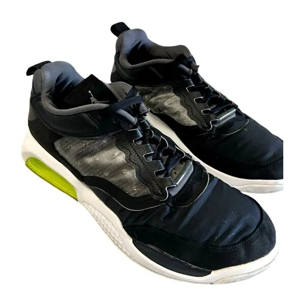 Nike Air Jordan Max 200 Mens Black Volt White Shoes Sneakers CD6105-007  Sz 11.5
