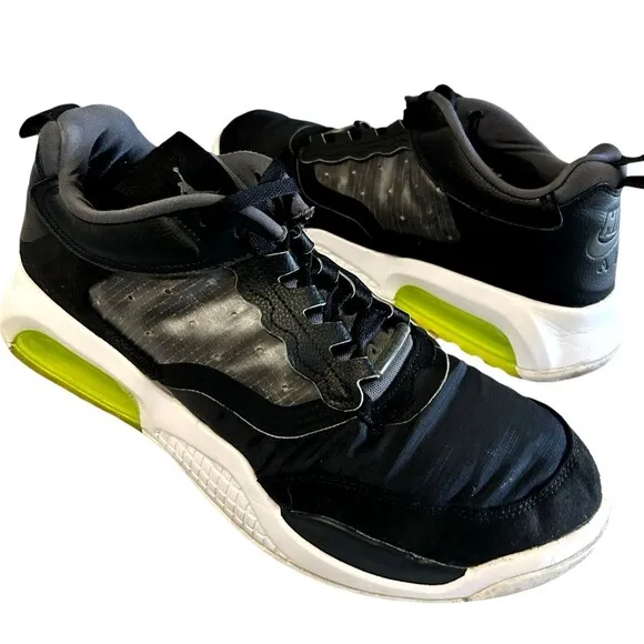 Nike Air Jordan Max 200 Mens Black Volt White Shoes Sneakers CD6105-007  Sz 11.5