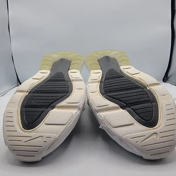 Nike Air Max 270 Mens 9 White Black Running Athletic Comfort Shoes AH8050-100