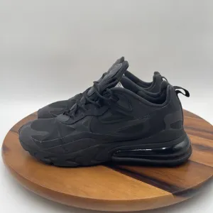 Nike Air Max 270 React Mens Sz 9 CI3866-003 Triple Black Running Athletic Shoes