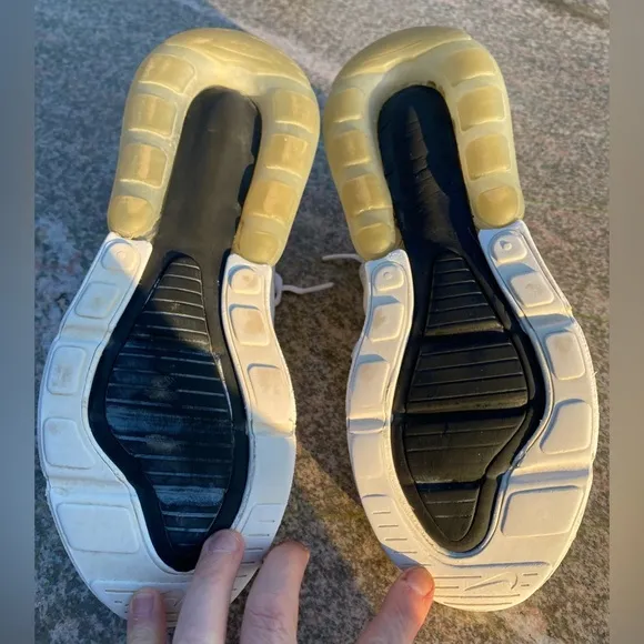 Nike Air Max 270 White and Black Athletic Shoes