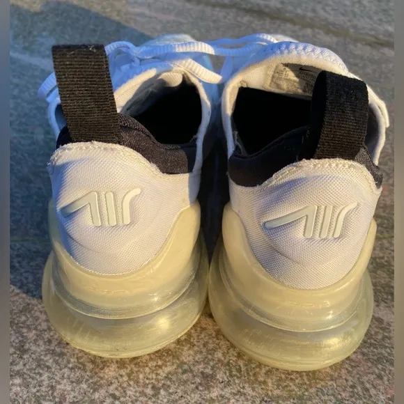 Nike Air Max 270 White and Black Athletic Shoes