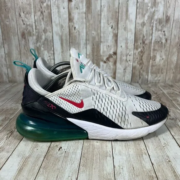 Nike‎ Air Max 270 White Black Teal Red Sneakers Athletic mens 11 dr9876 100