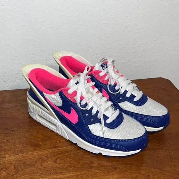 Nike Air Max 90 FlyEase Men's Size 8 Royal Blue White Sneakers Shoes CU0814-101