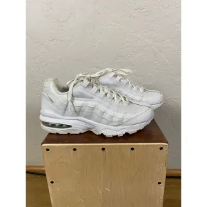 Nike‎ Air Max 95 Kids Athletic Sneakers Triple White Running Shoes