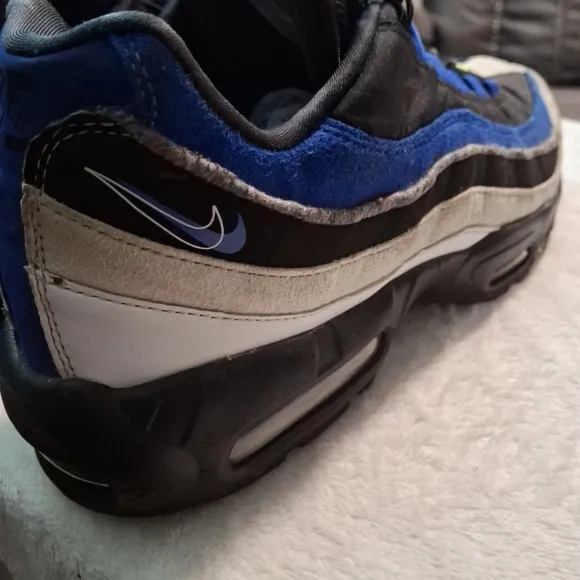 Nike Air Max 95 SE Mens Sz 11.5  Blue Black White Athletic Running Shoes USED
