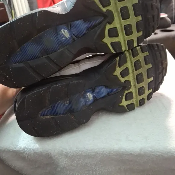 Nike Air Max 95 SE Mens Sz 11.5  Blue Black White Athletic Running Shoes USED