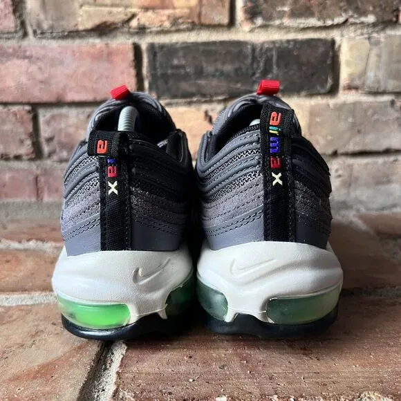 Nike Air Max 97 Evolution Of Icon Gray Rainbow Shoes Sneakers Womens 8 Youth 6.5