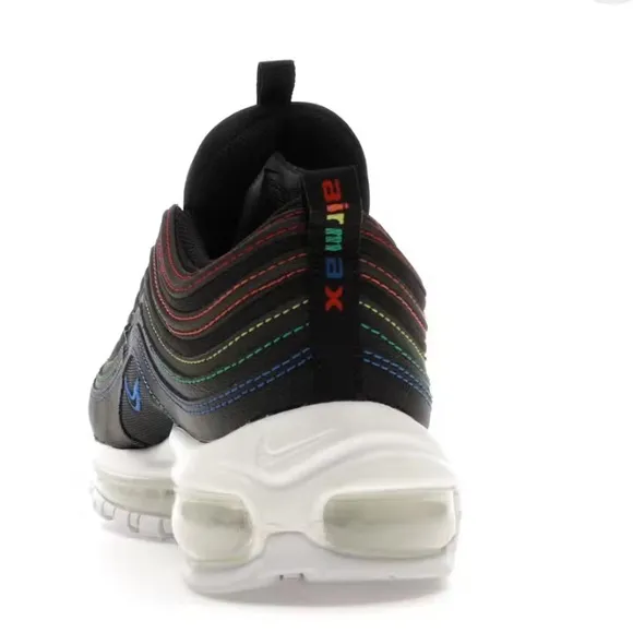 Nike | Air Max 97 | women’s | black | rainbow stitching | 6.5 | tennis Shoes