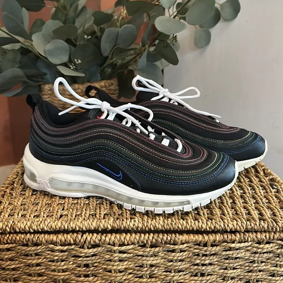 Nike | Air Max 97 | women’s | black | rainbow stitching | 6.5 | tennis Shoes