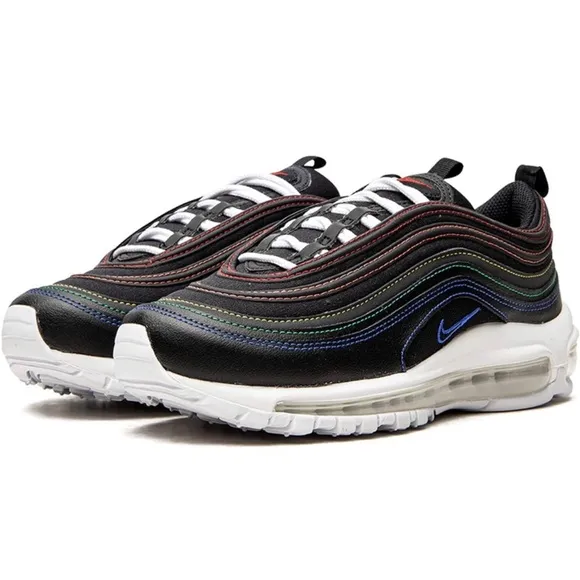 Nike | Air Max 97 | women’s | black | rainbow stitching | 6.5 | tennis Shoes