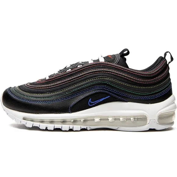 Nike | Air Max 97 | women’s | black | rainbow stitching | 6.5 | tennis Shoes