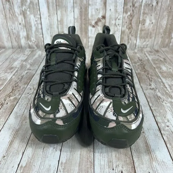 Nike  Air‎ Max 98 camo classic cargo khaki sunset tint black Mens 9