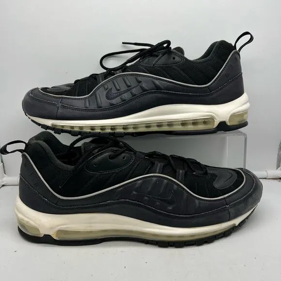 Nike Air Max 98 Shoes Mens 14 Gray Black Athletic Trainer Low Top Sneakers