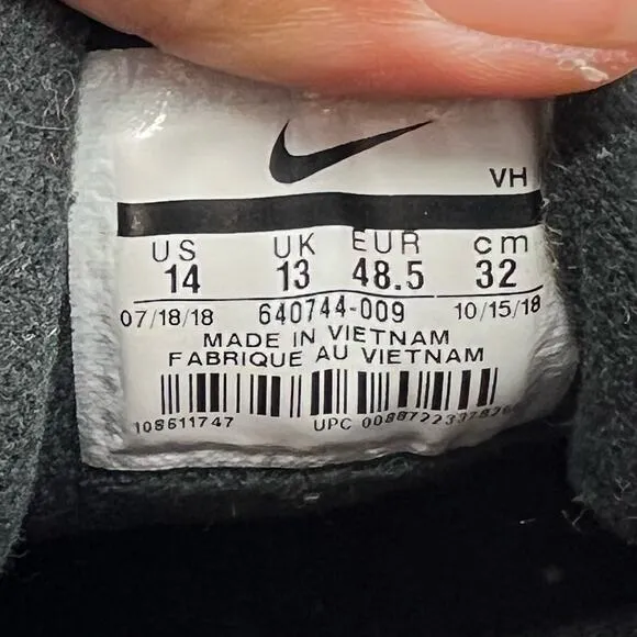 Nike Air Max 98 Shoes Mens 14 Gray Black Athletic Trainer Low Top Sneakers