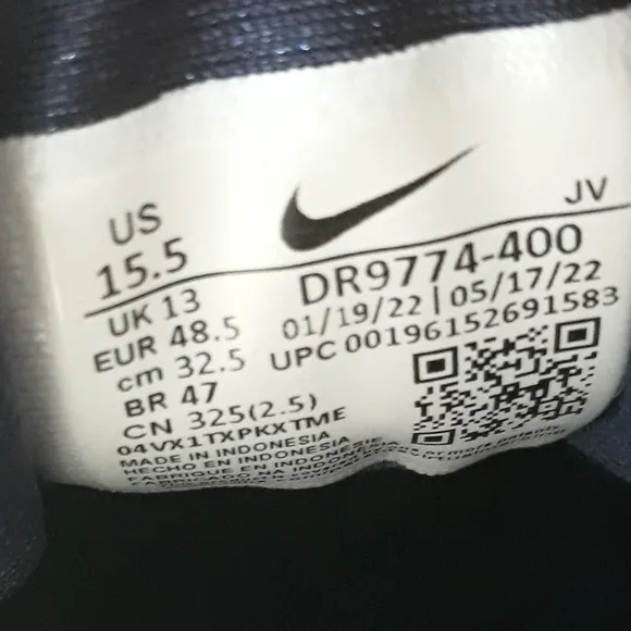 Nike Air Max DR 97 74 Obsidian Sneakers Men's Blue Lace Up Athletic Shoes  15.5