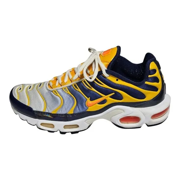 Nike Air Max Plus Tn Men's Size 9 Midnight Navy Tart Gold 306696-481