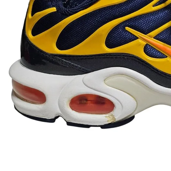 Nike Air Max Plus Tn Men's Size 9 Midnight Navy Tart Gold 306696-481