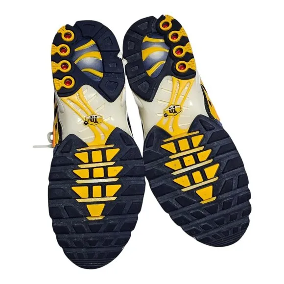 Nike Air Max Plus Tn Men's Size 9 Midnight Navy Tart Gold 306696-481
