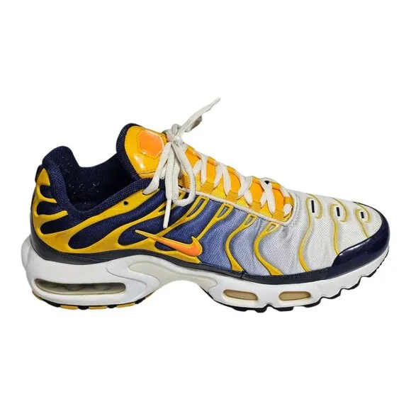 Nike Air Max Plus Tn Men's Size 9 Midnight Navy Tart Gold 306696-481