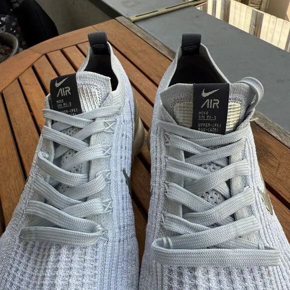 Nike Air VaporMax Flyknit 3 Running Shoes Comfort Sneakers Silver Women …