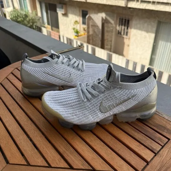 Nike Air VaporMax Flyknit 3 Running Shoes Comfort Sneakers Silver Women …