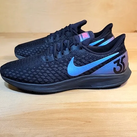Nike Air Zoom Pegasus 35 Black Blue Athletic Shoes