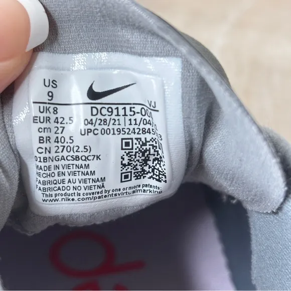 Nike Air Zoom SuperRep 3 Cool Grey‎ Metallic Silver Shoes Size 9