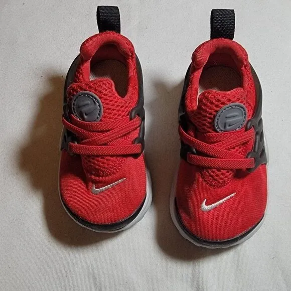 Nike Baby Presto TD 844767-600 Red Round Toe Sneaker Athletic Shoes Size US 6 C