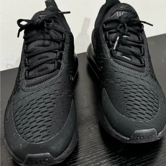 Nike Black Athletic Shoes with Textured Design