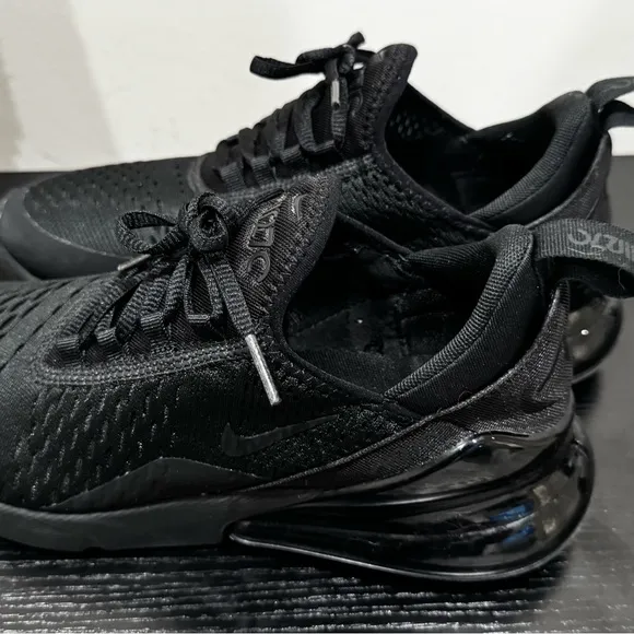 Nike Black Athletic Shoes with Textured Design