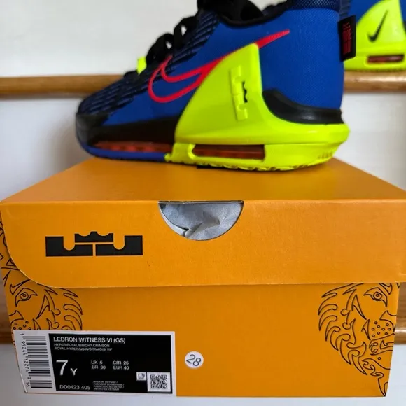Nike Blue and Yellow Sneakers with Modern Design